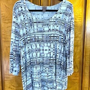 Chicos 3/4 Length Sleeve Top